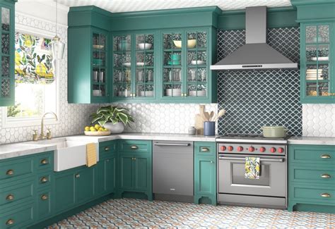 wayfair colored cabinets